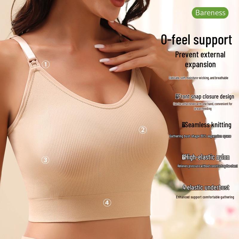 Nursing Wireless Ribbed Seamless Maternity Bra And Beautiful Back Vest
