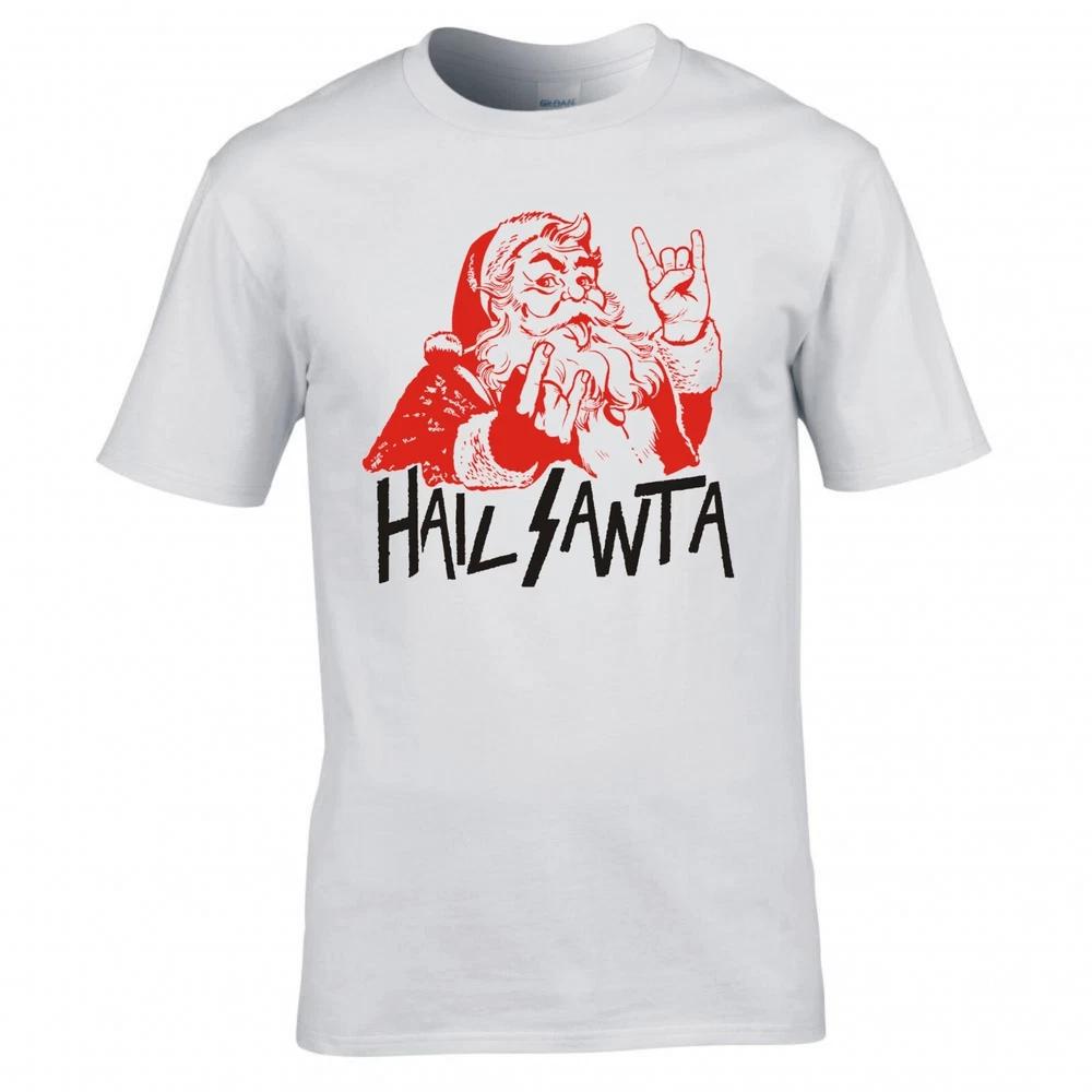 Funny Christmas Hail Santa Tshirt 2XL