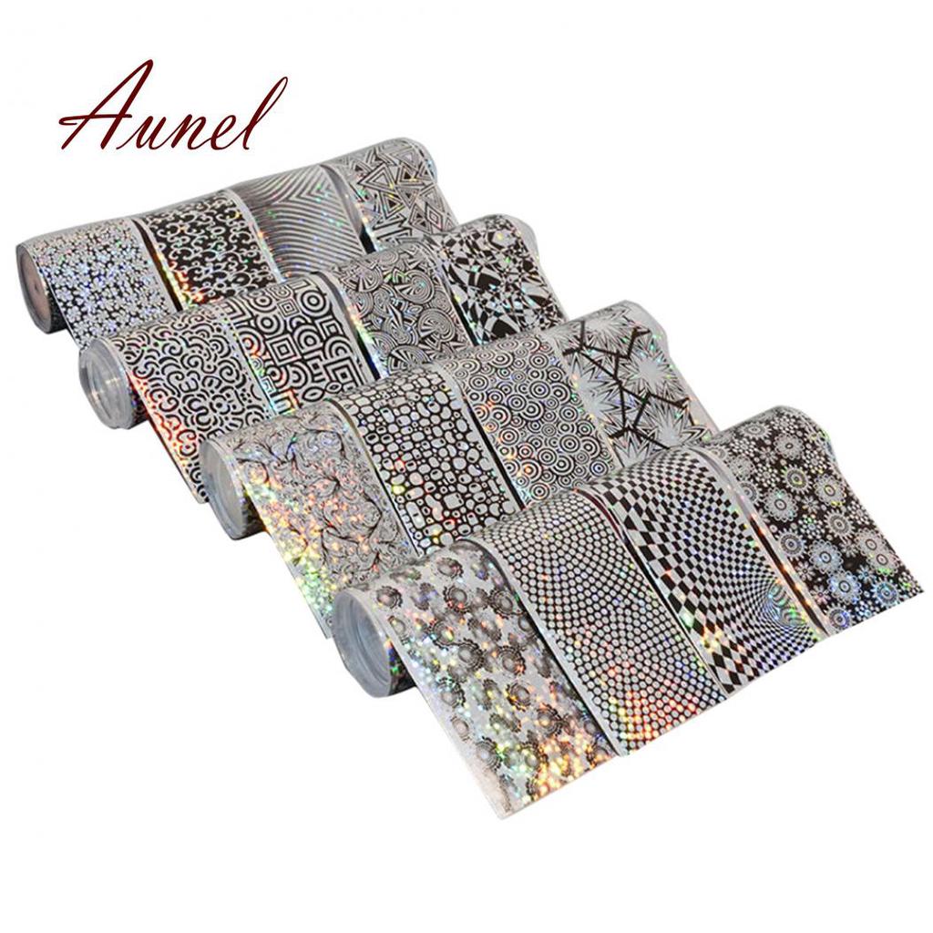 16 Bucăți/Set Folie de Unghii Stea Laser Autocolante Transfer DIY Instrumente Unghii