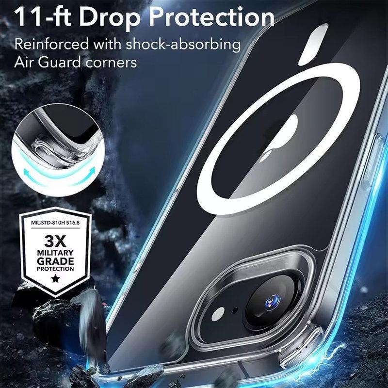 For Magsafe Magnetic Wireless Charging Case For iPhone 16E iPhone16E SE 2025 SE4 5G Clear Shockproof Back Cover