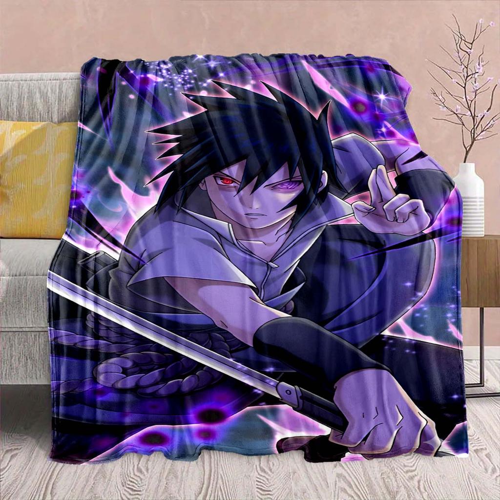 Naruto Anime Flannel Blanket - Soft Warm Perfect for Sofa, Bedding Camping Travel Office Home Decor -QJY