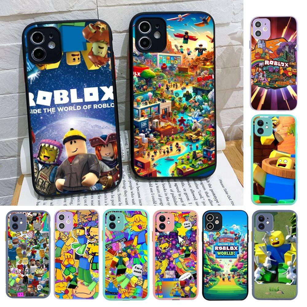 Popular Game R-Roblox Phone Case For IPhone 16 Pro Max 15 14 13 12 11 XS MAX X Plus Candy Color Matte TPU Phone Cover