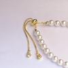 Elegant Faux Pearl Crystal Bracelet – Women's Luxurious Pull-Type Jewelry