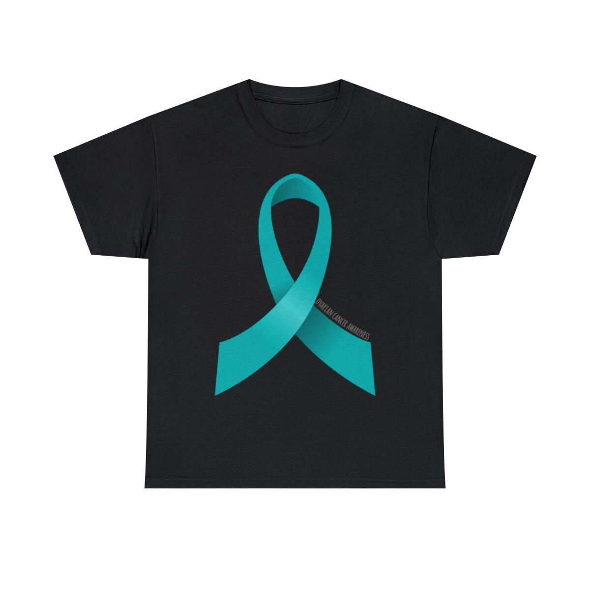 Ovarian Cancer Awareness Ribbon Graphic Tee Shirt, S-5XL 4XL