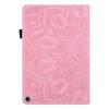 Tablet Case For Fire Max 11 Case 13th Gen Cute 3D Flower Embossed Soft Silicone Back Flip Stand Tablet For Fire Max 11 2023 Case Pen