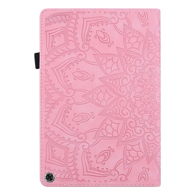 Tablet Case For Fire Max 11 Case 13th Gen Cute 3D Flower Embossed Soft Silicone Back Flip Stand Tablet For Fire Max 11 2023 Case Pen