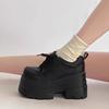 Scarpe Mary Jane Retro Nere da Donna con Suola Spessa per Aumentare l'Altezza Scarpe Casual
