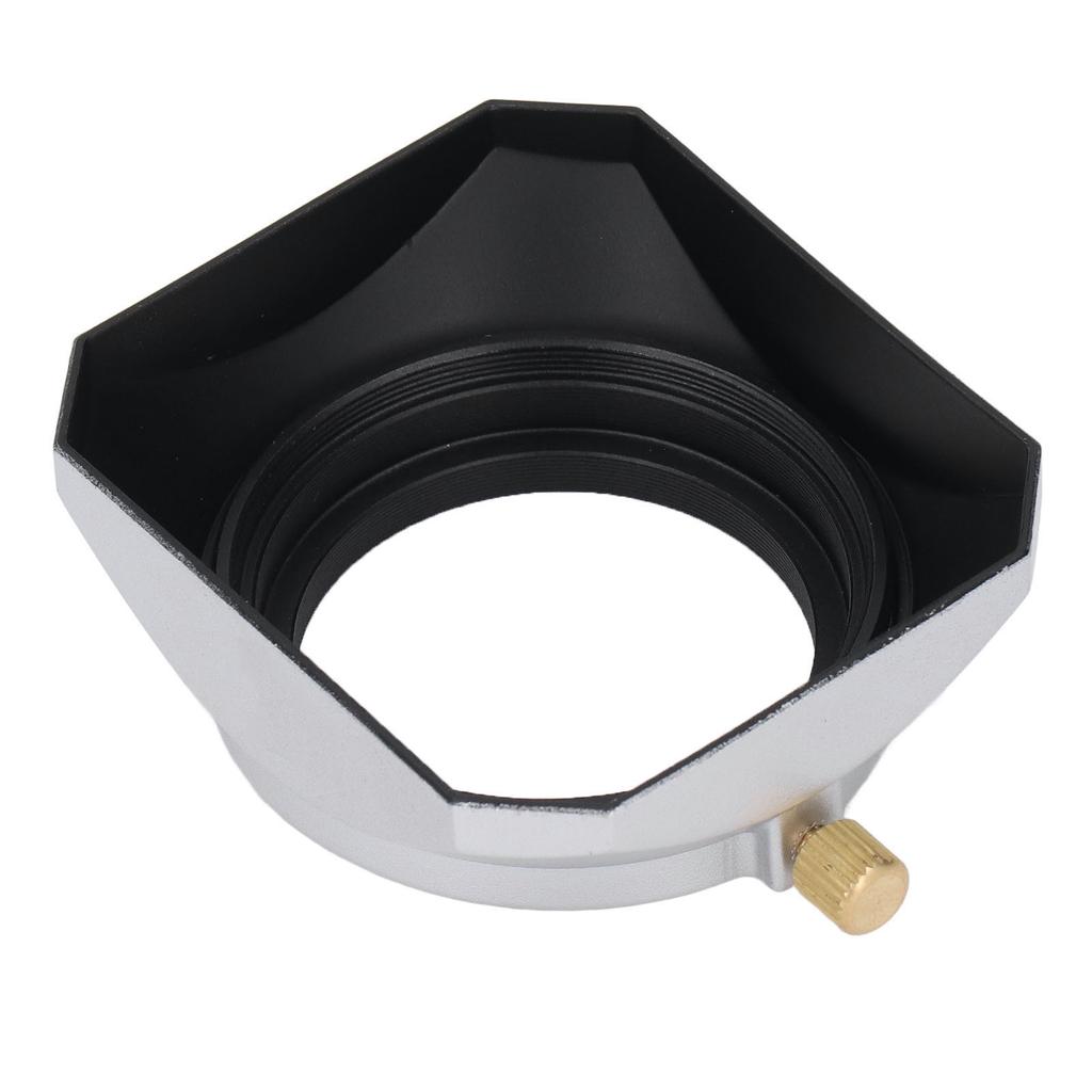 43mm Square Metal Lens Hood Aluminum Alloy ABS Digital Camera Square Lens Hood Shade for 25mm Or Above Focal Length