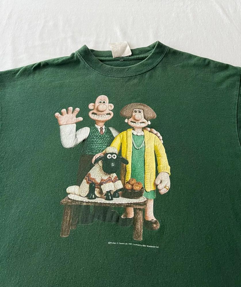 

1989 Wallace and Gromit Cartoon Movie Green Unisex T Shirt Full Size S-5XL Unisex T-Shirt XL