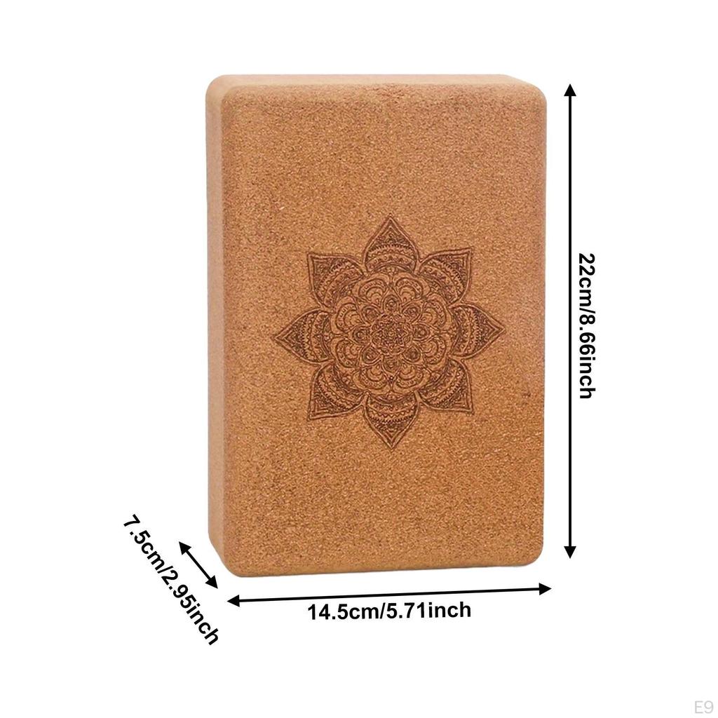 Kork Yoga Block Übungs Hilfsmittel Holz Zubehör für Fitness Home Gym