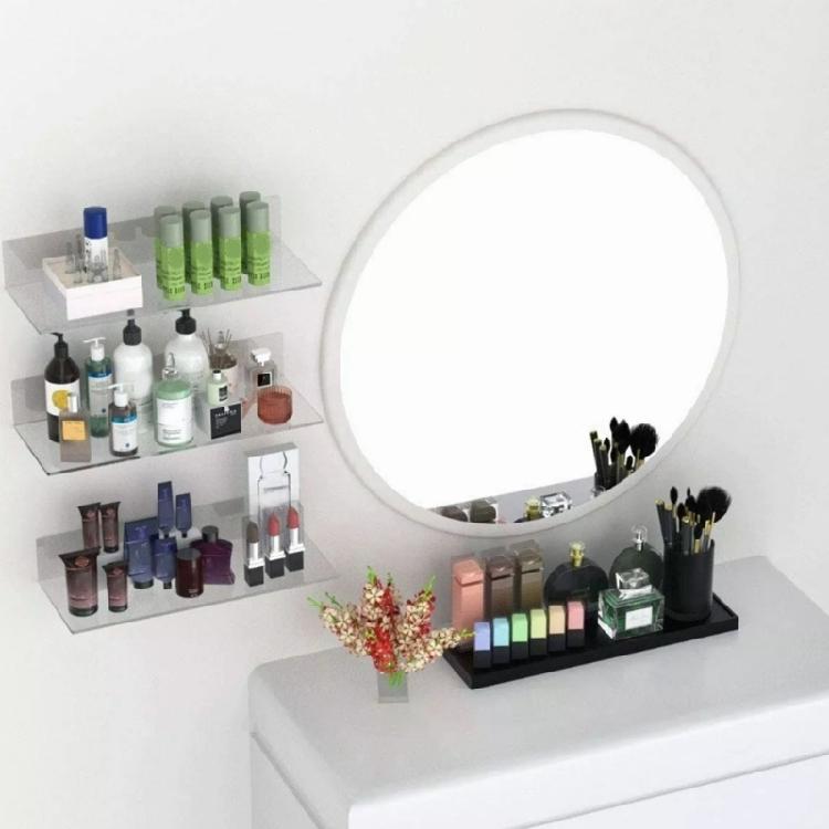 Invisible Wall Mounted Hangings Book Shelves Acrylic Clear Floating Bookshelf