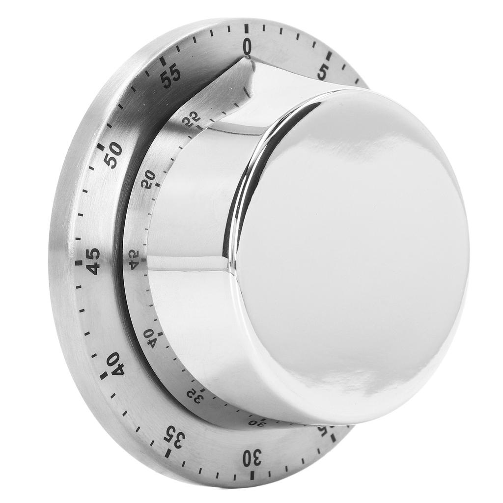 Kitchen Mechanical Timer 304 Stainless Steel Magnetic Suction Chef Cooking Timer Clock White