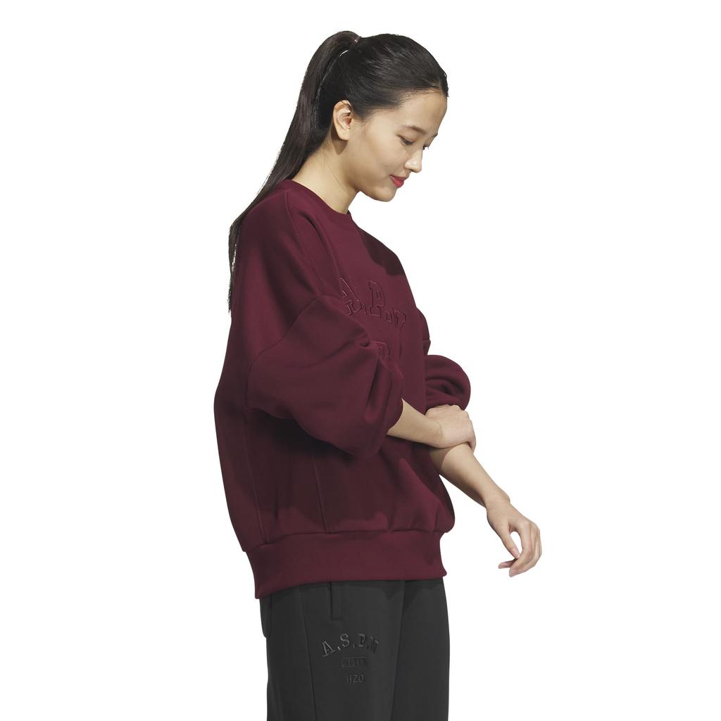 Adidas KTX45 Maroon Fleece College Style Size S Women's Loose-Fit Hoodie, (JG3817),