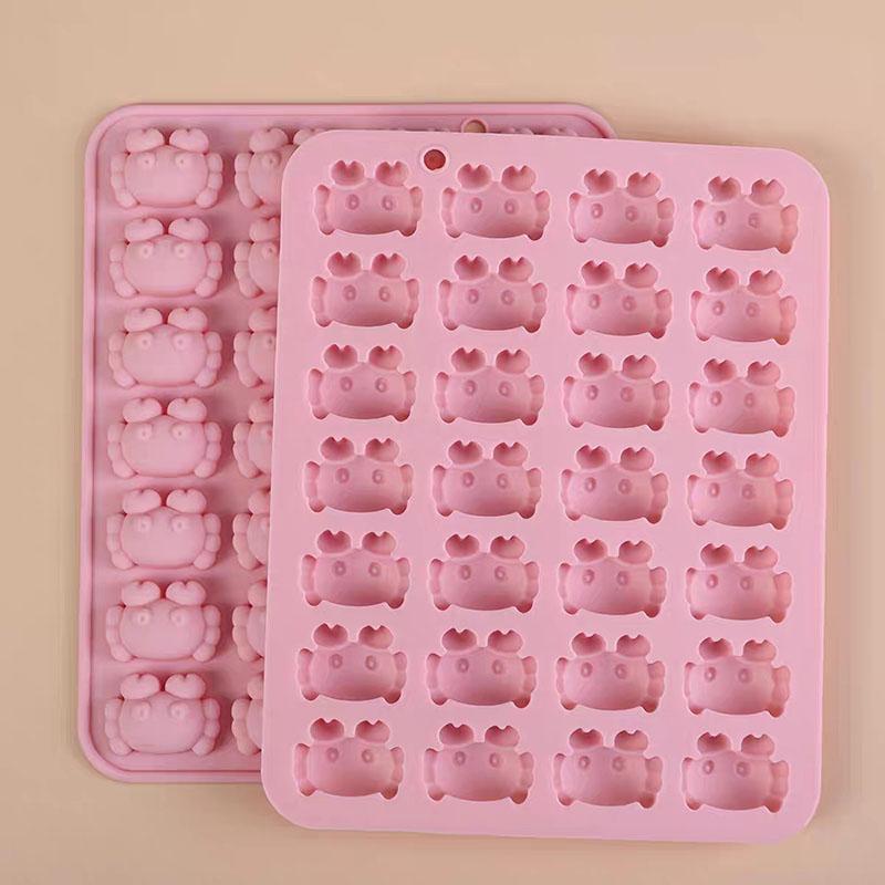 3D Crab Candy Silicone Mold Cartoon Animal Gummy Jelly Pudding Chocolate Ice Cube Tray Soap Cake Decoration Cupcake Topper Tools