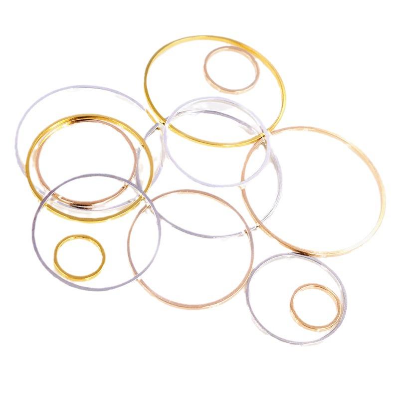 Copper Plated Earring Hoops: 20-50 Pieces (8-40mm, 60mm) Accessory Rings