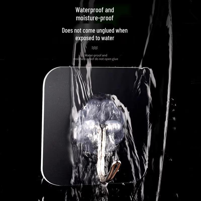 Transparent Adhesive Wall Hook - Strong, No-Drill, No-Mark, Wall-Mounted, Load-Bearing Hook Sticker