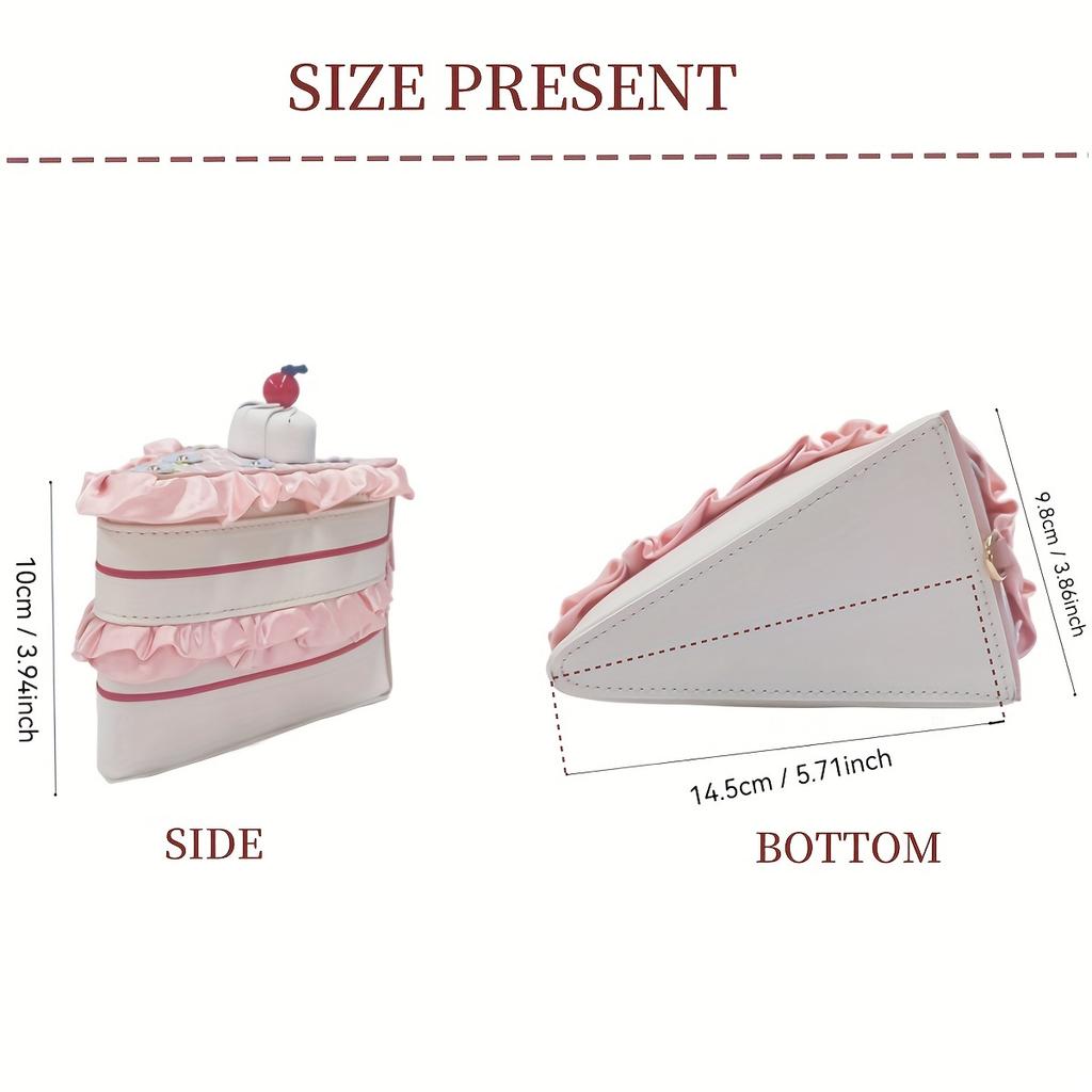 Borsa a tracolla a forma di cuore rosa chic per donna Dolce e alla moda con tracolla staccabile e chiusura a zip