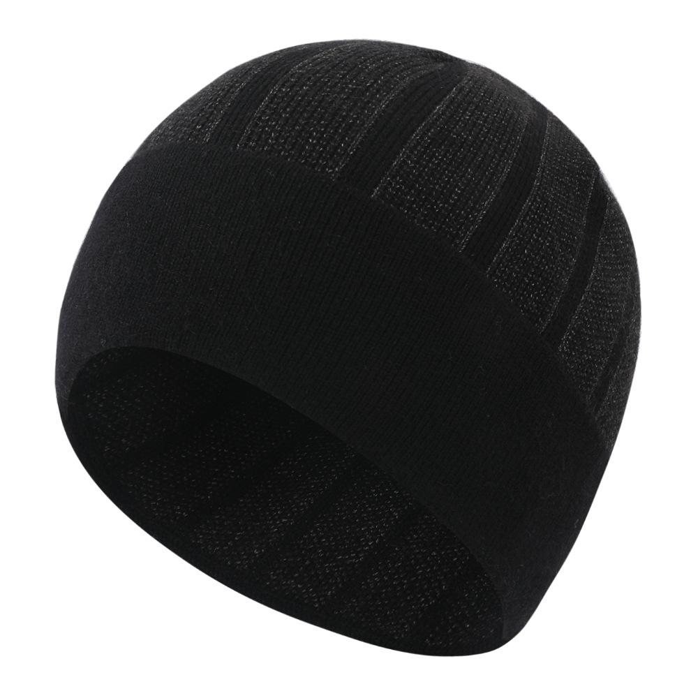 Autumn and Winter New Knitted Cap Fashion Casual Sports Versatile Cold Cap Juvenile Couple Vertical Striped Wool Cap