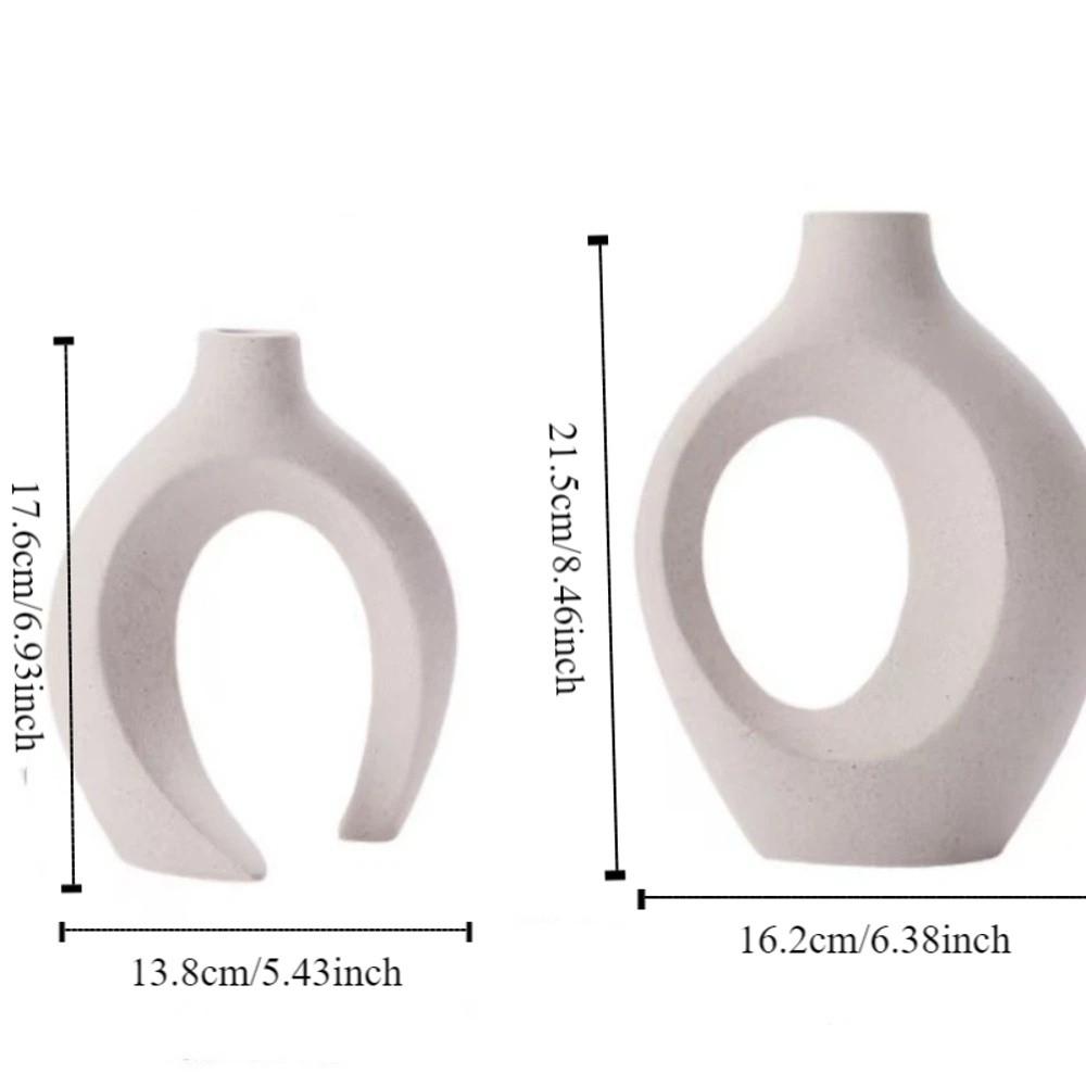 2 Stück/Paar Abnehmbare Imitation Keramik Vase Minimalistisches Vasenset Blumenvase Büro
