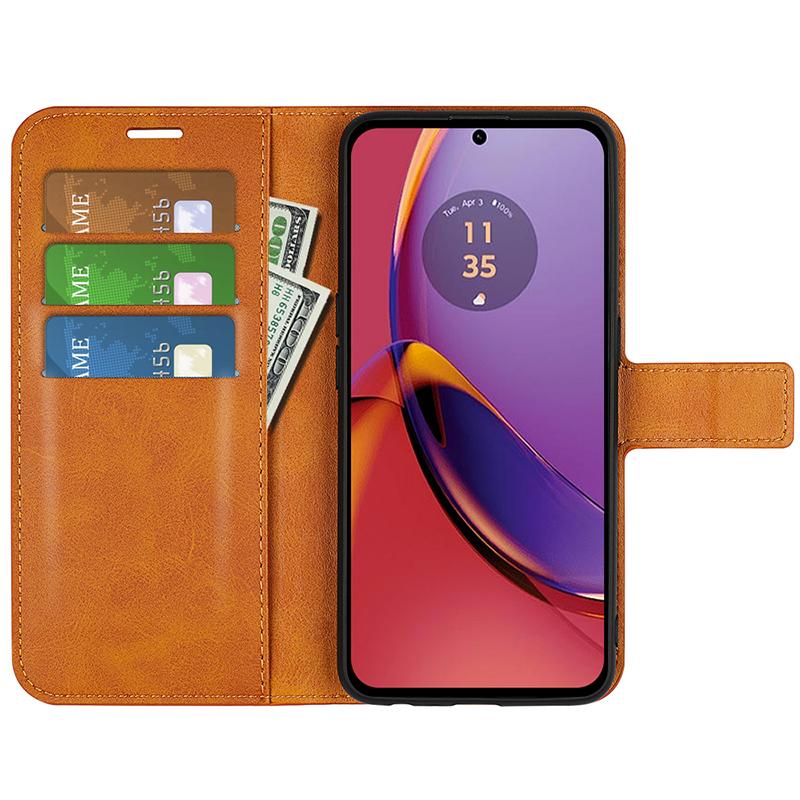 

For Motorola Moto G84 5G Cover Square Clasp PU Leather Wallet Phone Shell Blue