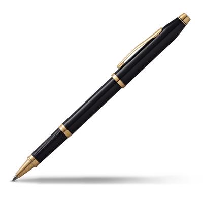 Cross Century II Black Lacquer Rollerball Pen with Premium Gift Medium Perfect Gift for Day or Promotion Box, Water-Based Ink, Nib, Father's