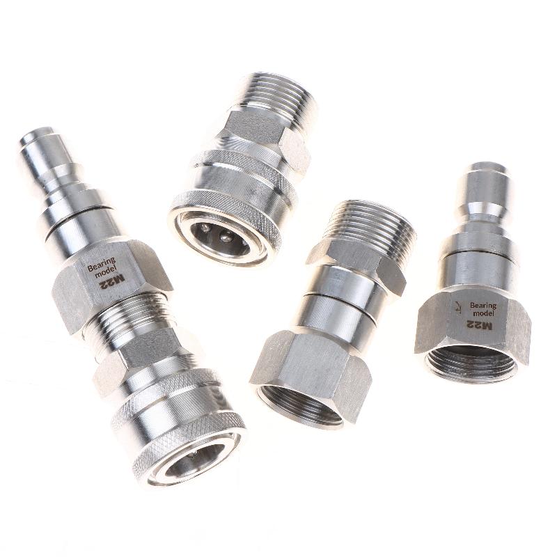 M22 14 mm/15 mm Obrotowe złącze myjki ciśnieniowej - 360° Bez zagięć Anti-Twist 5000 PSI Gwint zewnętrzny pistoletu do węża
