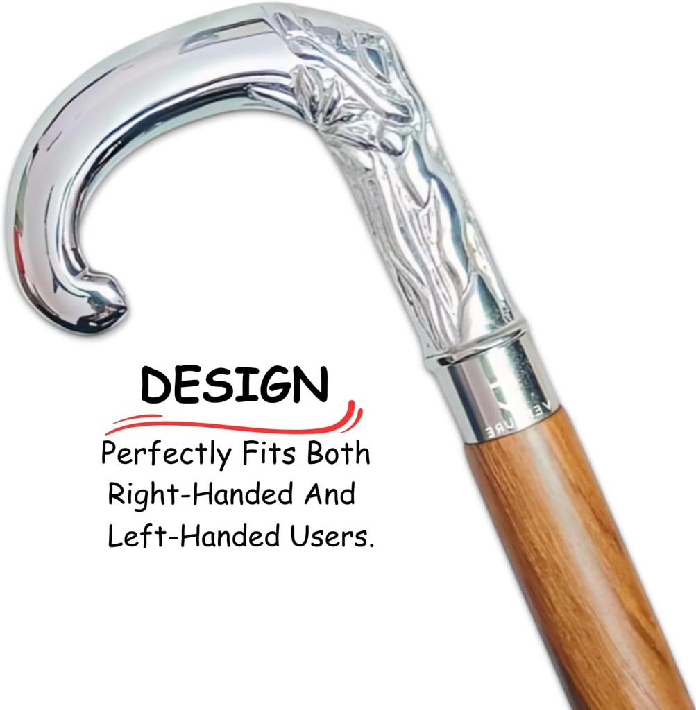 Baston Antic Spiral Maro din Lemn cu Mâner Designer Papagal din Alamă Argintată Baston de Mers din Lemn pentru Cadou Bărbați și Femei