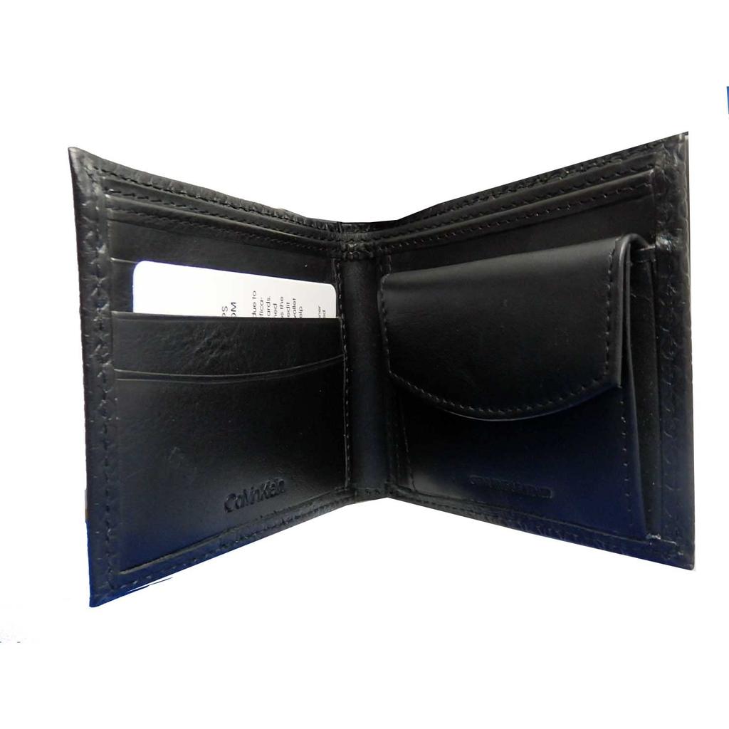 Calvin Klein 31CK130009 Billfold with Coin SAFFIANO 001 RFID PROTECTION Pocket, BLACK, (Skimming Prevention) [Used]