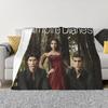 The Vampire Diaries Damon Salvatore Blanket Soft Warm Flannel Throw Blanket Bedding for Bed Living room Picnic Travel Home Couch