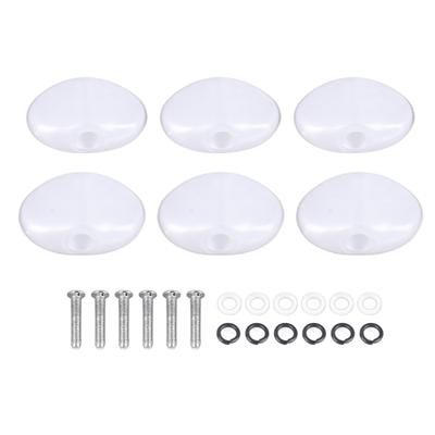 6Pcs Folk Guitar String Button Handle Knob Head Cap Tuner Tuning Peg Buttons Parts White