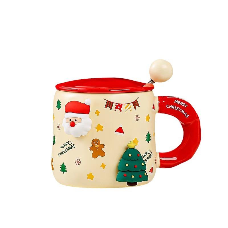 Creative Cute Christmas Cup Christmas Mug DIY Ceramic Cup Coffee Cup Breakfast Cup Souvenir Water Cup
