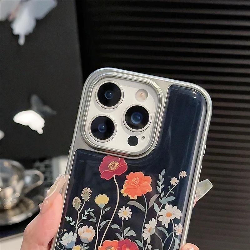 A bush of wildflowers for Apple iPhone 16/17promax mobile phone case 14 water condensation 13 plating 12 fresh 15