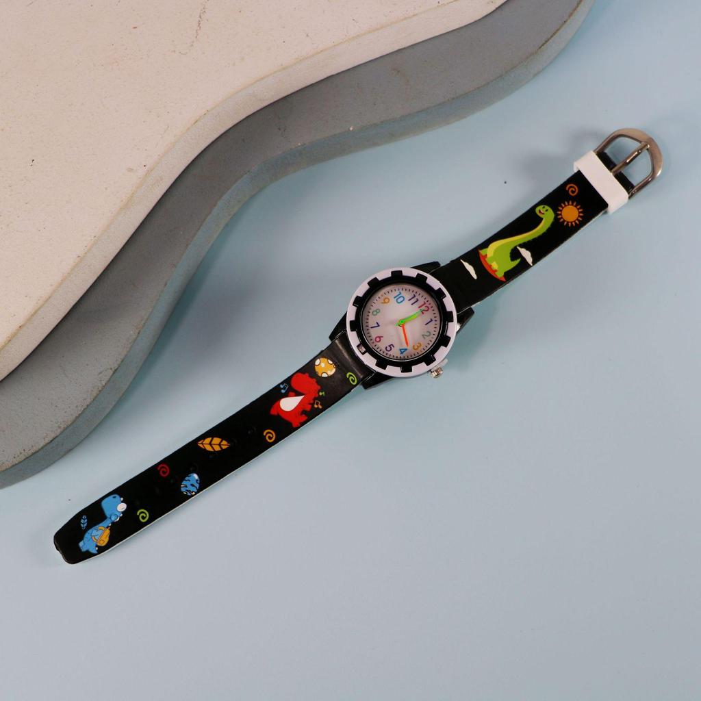 Charming Cartoon Kids’ Silicone Quartz Wristwatch with Creative Pointer Design