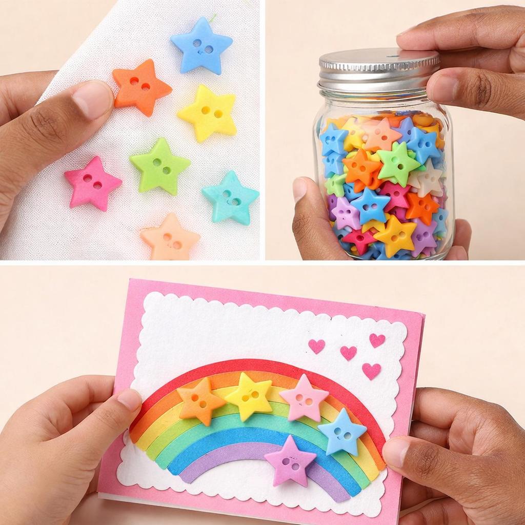 Plastic Sewing Button Bright Cartoon Craft Accessory Miniature Buttons Ornament Embellishments for Scrapbooking