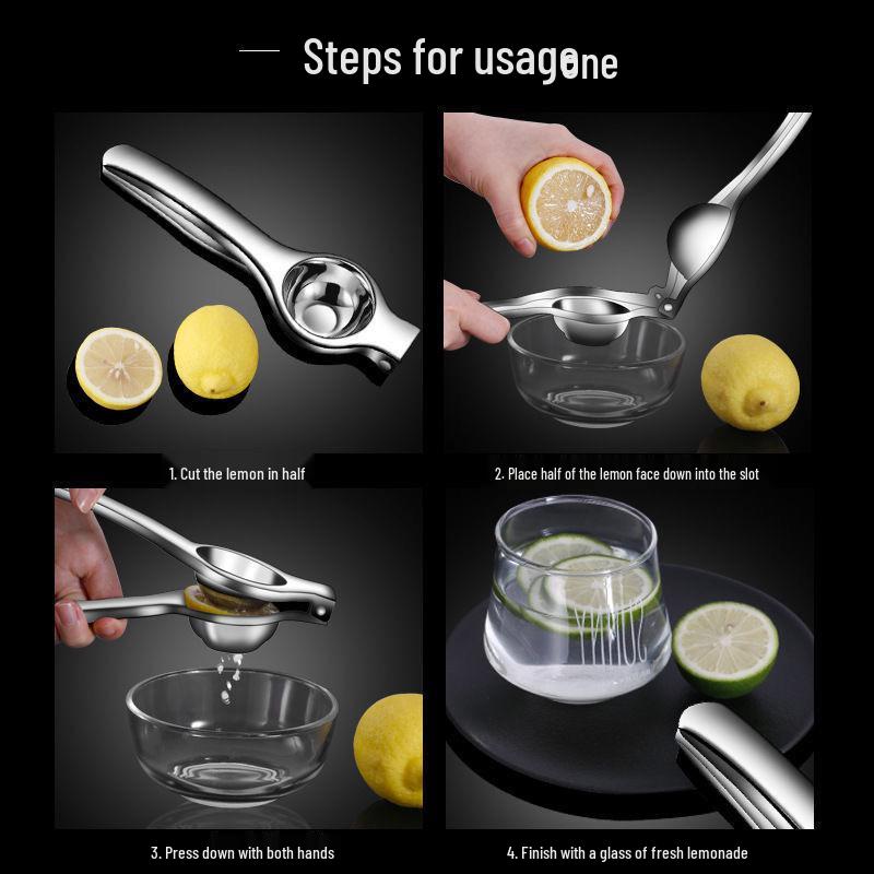 Stainless Steel Manual Citrus Juicer - Commercial Grade Lemon & Orange Press