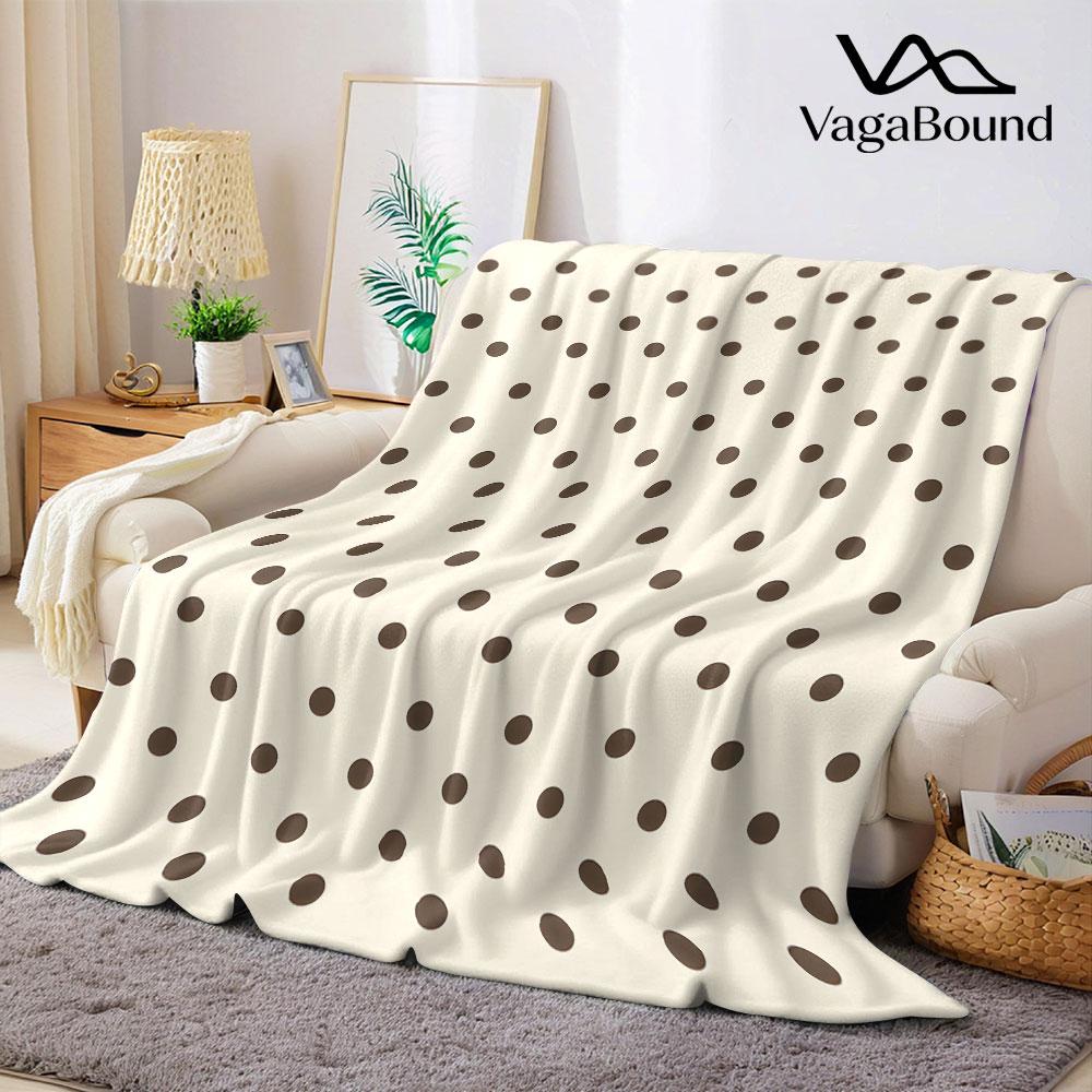 Klassische Polka-Dot-Flaneldecke Vielseitig für alle vier Jahreszeiten für Sofa, Büro, Bett, Reisen, Camping Weich Gemütlich Zum Schlafen Und Entspannen
