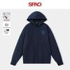 SPAO Men's 2025 Spring/Autumn Letter Print Hooded Cardigan