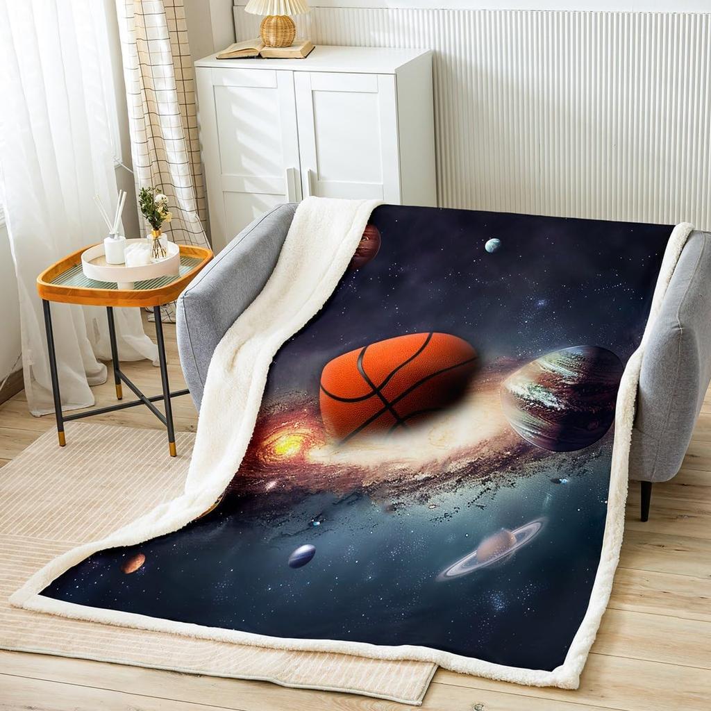 GUOYU Blanket Peach Blossom Throw Blanket Red Sun Fleece Blanket Pink and Teal Mountain Bed Blanket for Couch or Bed Japanese Style