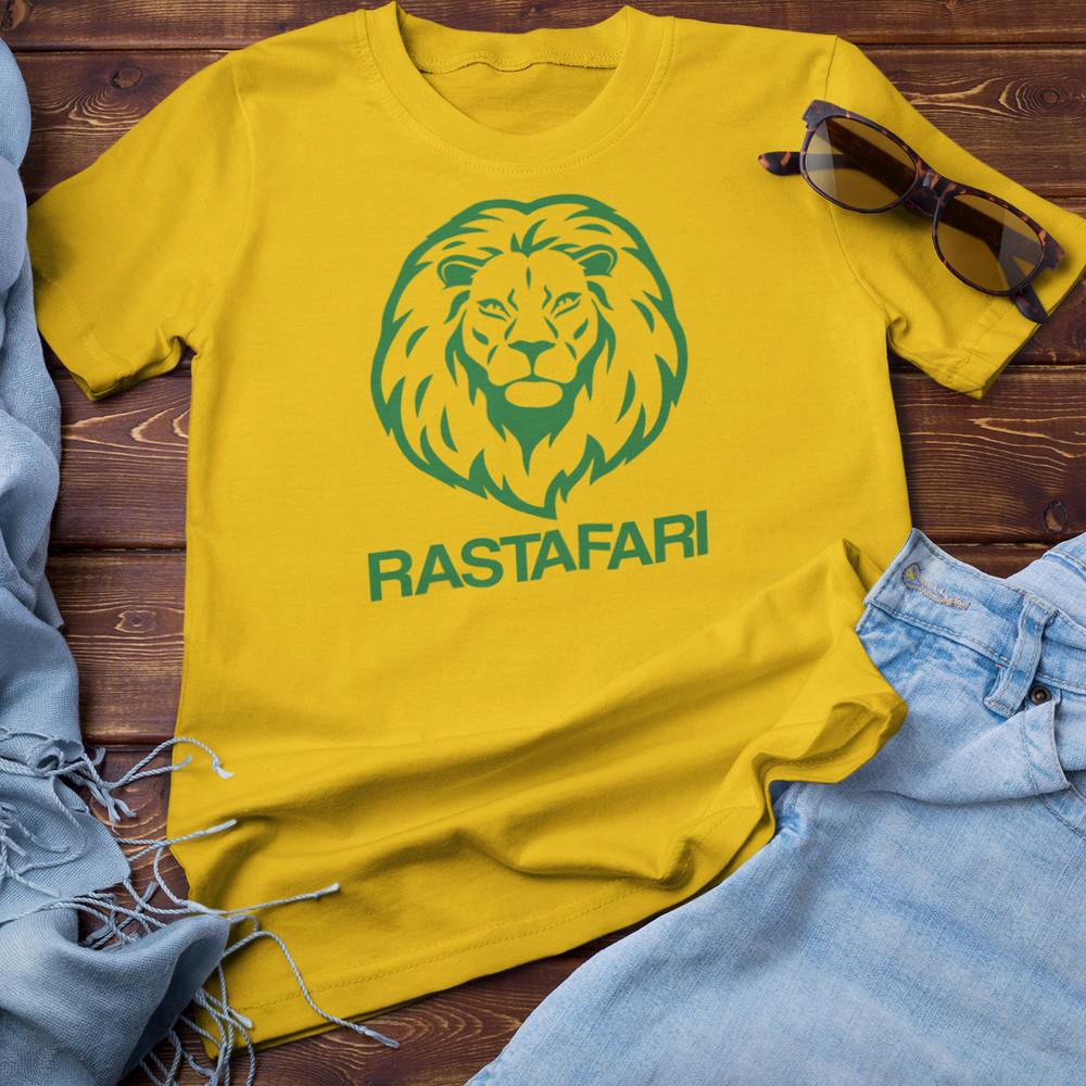 RASTAFARI LION T-SHIRT (Rastafarian Rasta Jah Jamaica Reggae Dub Ska Carnival) Unisex T-Shirt S