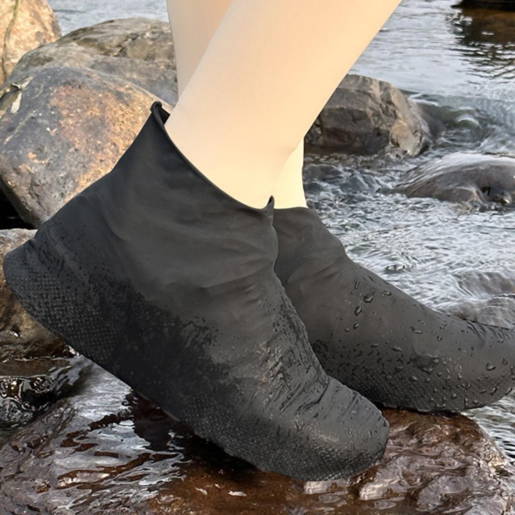 Reusable Rain Pants and Latex Shoe Covers Set Elastic Ankle Strap Ideal for Slippery and Muddy Terrains Wet Accessories