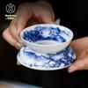 Jingdezhen Hand-painted Blue & White Ceramic Tea Strainer