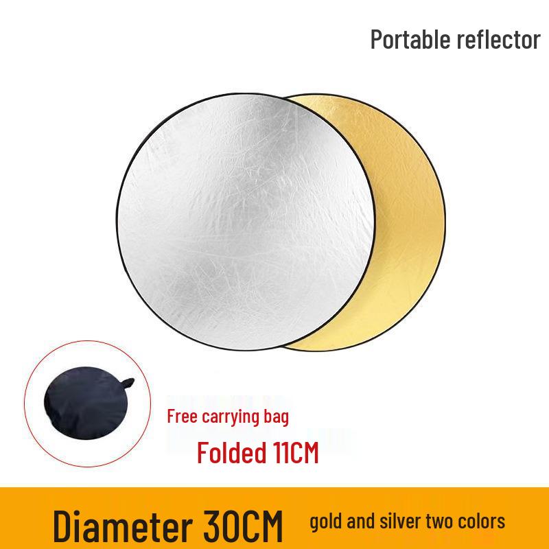 

Foldable 5-in-1 Reflector & Photo Fill Light for Photography and Live Streaming 30cm