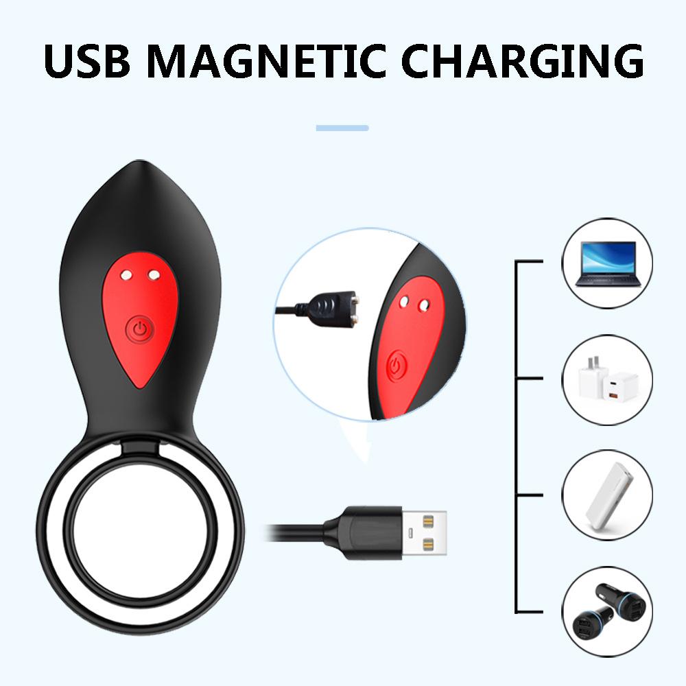 Penis Ring Vibrator for menn Forsinket utløsning med dobbel Cock Ring Vagina Klitoral Stimulator Vibrator for par Voksen sexleketøy