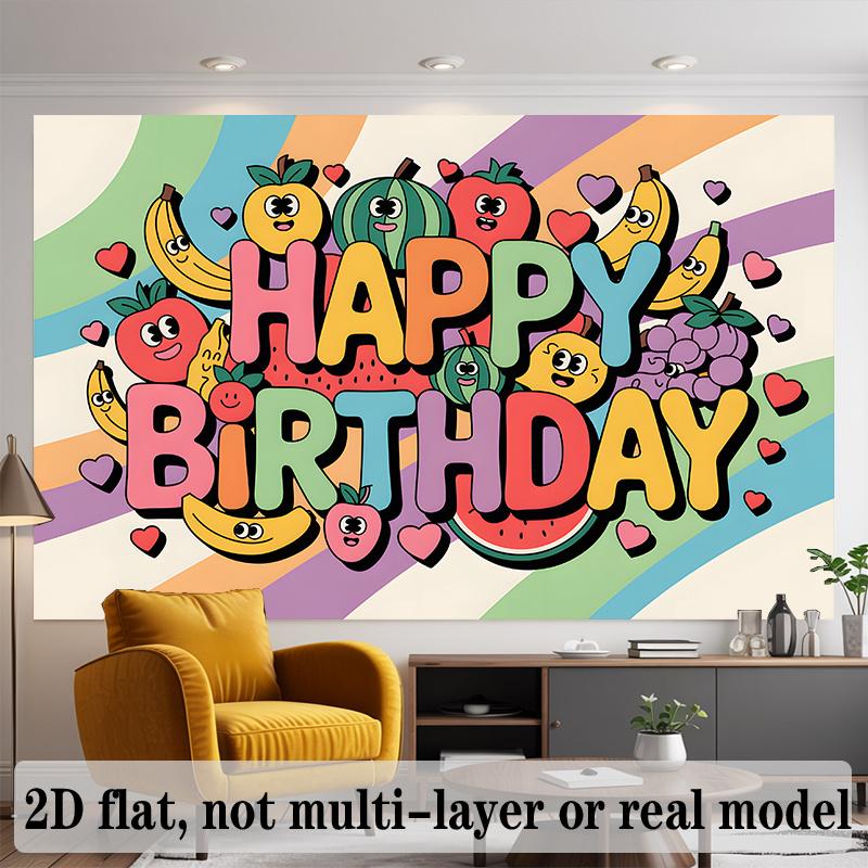 Colorful Birthday Banner, Multicolor Hanging Wall Decor for Party