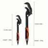 Adjustable Socket Pipe Wrench, Pointed Tail Universal Wrench with Auto Lock Design, Multi-Purpose Quick Pipe Repair Tool