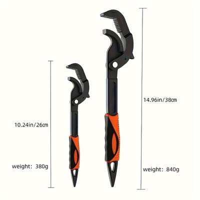 Automatic Power Wrench, Multi-Purpose Self-Adjusting Metal Wrench, Quick-Opening Universal Spanner for Car & Home Maintenance