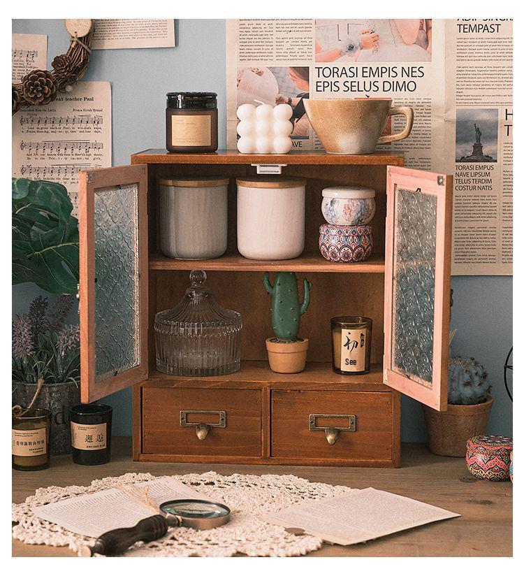 Solid Wood Multi-Layer Desktop Organizer: Office Desk & Cosmetics Storage Rack for Clutter-Free Spaces