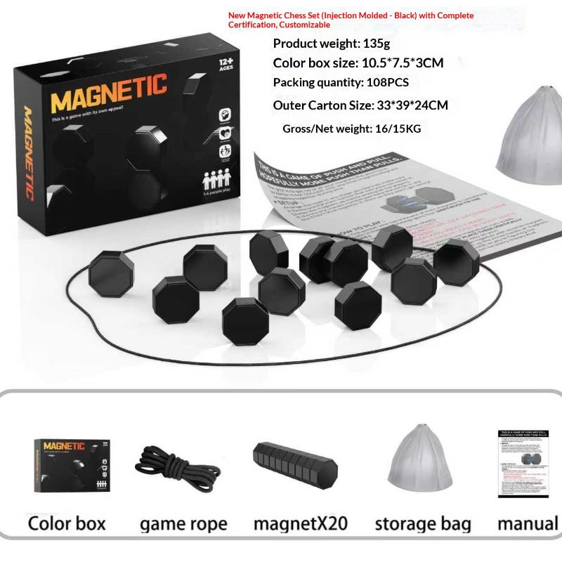 Party Games Magnetic Stones Game Interactive Magnet Board Strategy Game For Family Kids Adults Portable Magnetic Stones Play Set