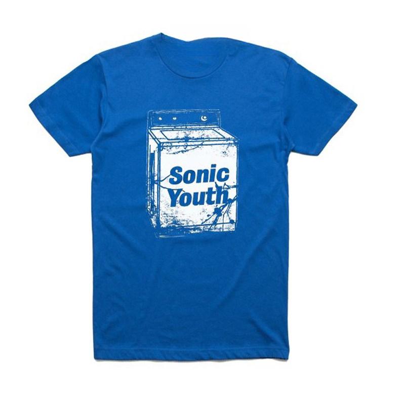 KEREN FASHION SONIC YOUTH Blauw T-shirt Sonic Youth Washing Machine Album Casual T-shirt Heren en Dames Luxe Merk Top 2026 2XL