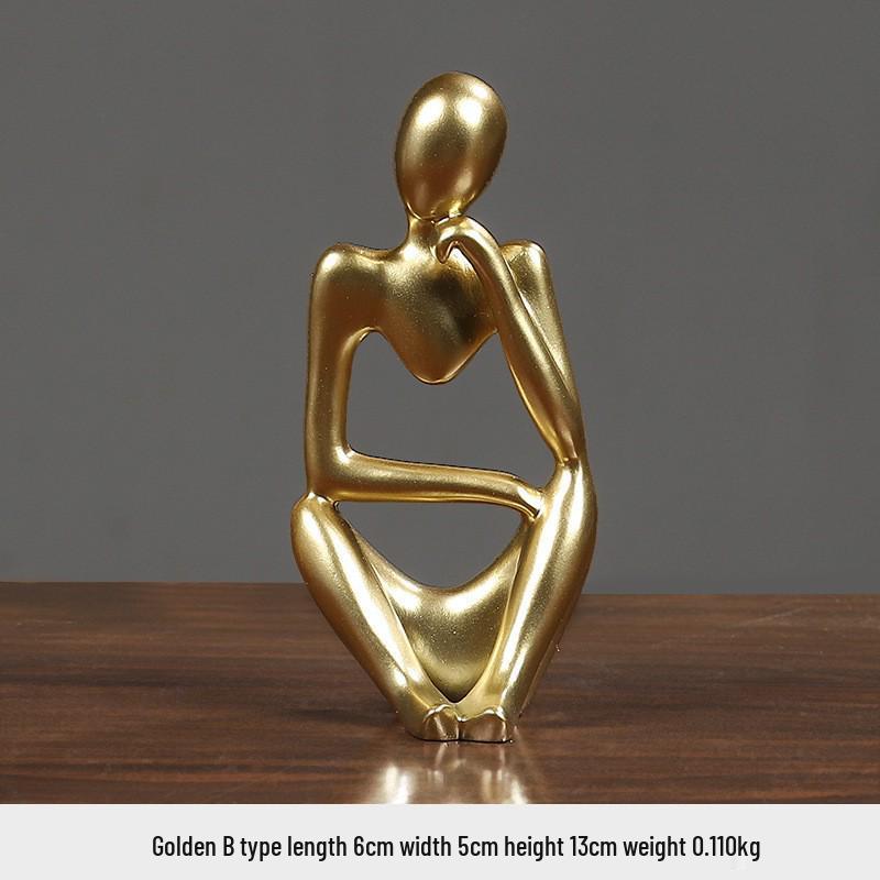Nordic Mini Abstract Thinker Resin Home Decor Ornaments